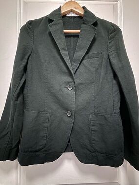 Ines De La Fressange | Uniqlo Women's Dark Green Blazer Jacket